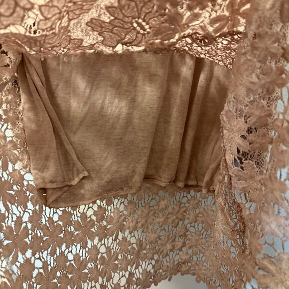 Simply Couture Blouse Sz XL Rose Lace Patchwork Tunic Top. NWT - Picture 9 of 12